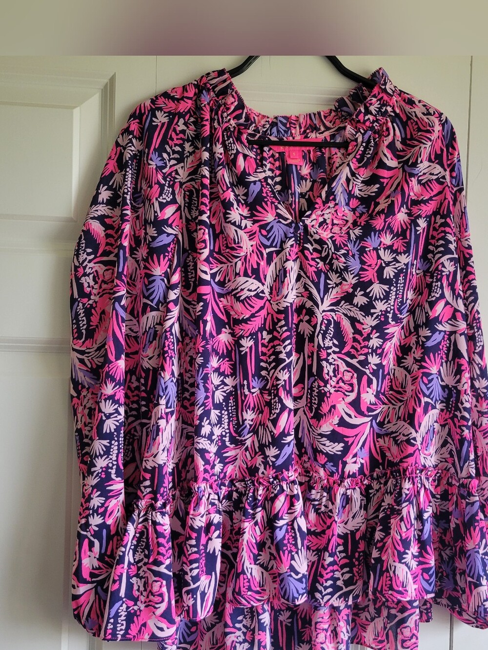 Lily Pulitzer Womens Size Small Savanna Peplum Blouse